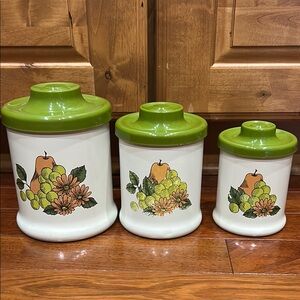 Vintage Metal Nesting Canister Set